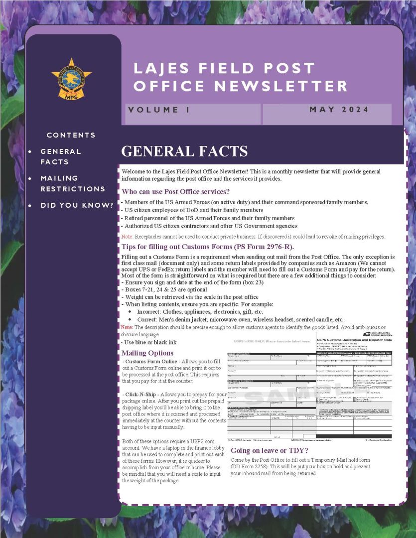 Post Office Newsletter