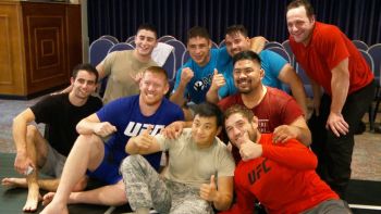 MMA Fighters from US & Local Martial Arts School at Lajes