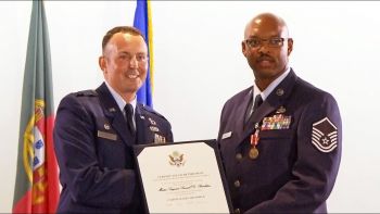 Retirement Ceremony - MSgt Samuel D. Bankston - Lajes Field, Azores
