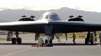 B-2 Spirit Stealth Bomber Performs Hot-Pit Refueling at Lajes Field, Azores