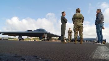 B-2 Spirit stealth bombers at Lajes Field, Azores
