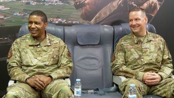 General Reed and Chief Kwiatkowski at Lajes Cockpit TV Show