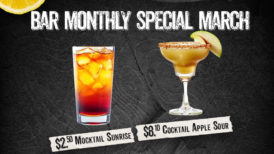 Bar Monthly Special March