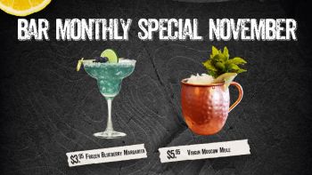 Bar Monthly Special November