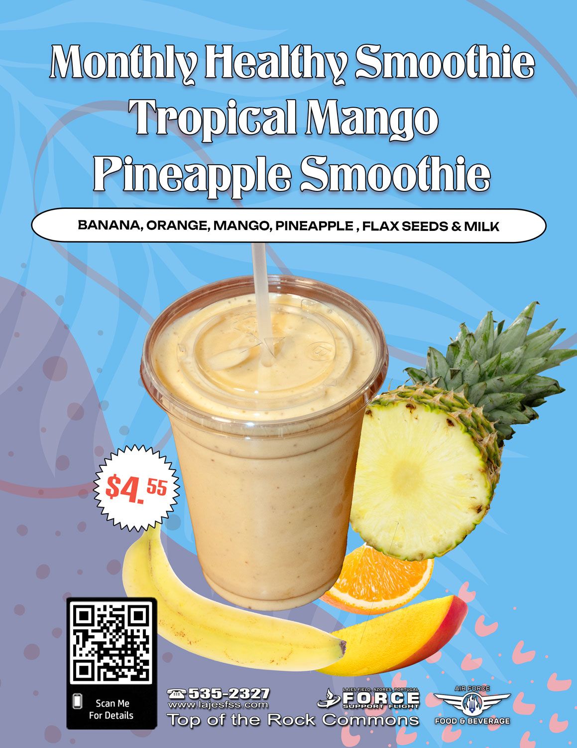 Monthly Healthy Smoothie Tropical Mango Pineapple