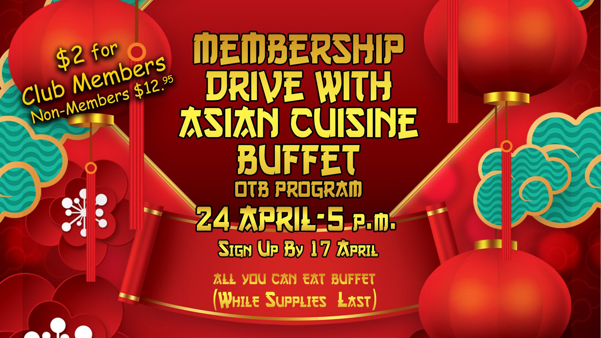 Membership drive with Asian Cuisine