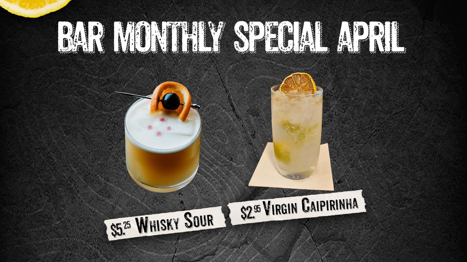 Bar Monthly Specials