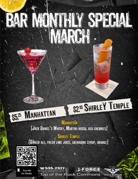 Bar Monthly Specials March